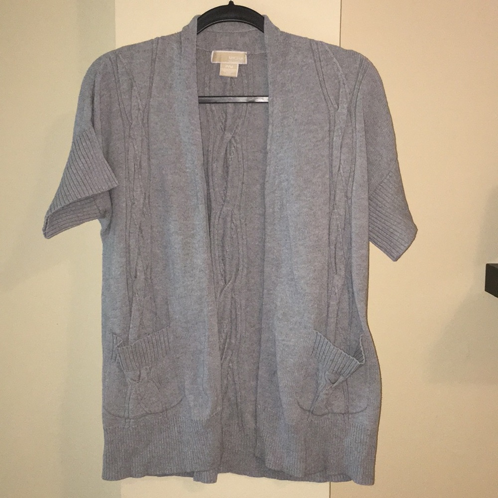 Gray Michael Kors cable knit sweater